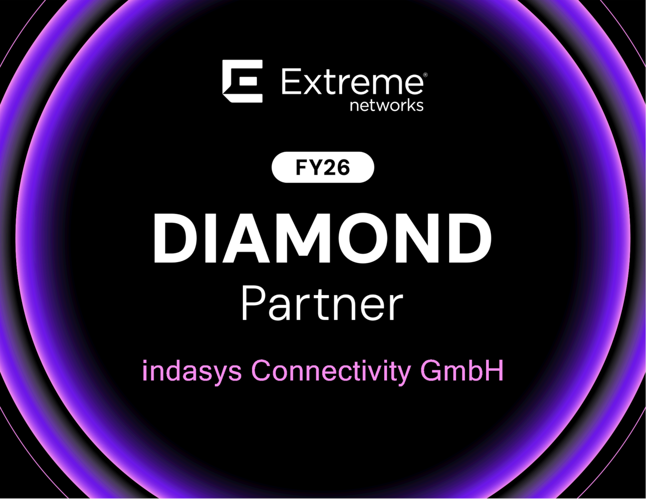 Extreme Networks FY26 Diamond Partner – indasys Connectivity GmbH